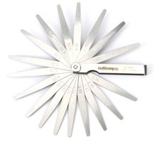 MP010825 - Thickness Meter, 104 mm Blade Width, 20 Blades, 0.05 mm to 1 mm Measuring Range, Carbon Steel - MULTICOMP PRO