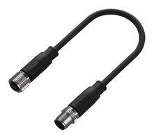 MP011276 - Sensor Cable, D Coded, M12 Receptacle, M12 Plug, 4 Positions, 1 m, 3.3 ft - MULTICOMP PRO