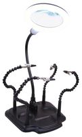 D03477 - Soldering Helping Hand, with Magnifying Lamp, Soldering Components and PCBs - DURATOOL