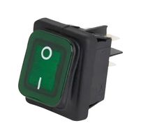 MP011250 - Rocker Switch, DPST-NO, Illuminated, Panel Mount, Green, MP Rocker Switches DPST - MULTICOMP PRO