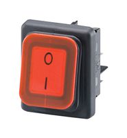 MP011251 - Rocker Switch, DPST-NO, Illuminated, Panel Mount, Red, MP Rocker Switches DPST - MULTICOMP PRO