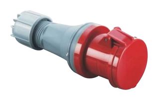 MP011069 - Industrial Pin & Sleeve Connector, MP-CEE, Socket, 3P+E, Cable Mount, Red, IP44, 63A, 400V - MULTICOMP PRO