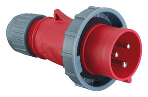 MP011091 - Industrial Pin & Sleeve Connector, MP-CEE, Plug, 3P+N+E, Cable Mount, Red, IP67, 32A, 400V - MULTICOMP PRO