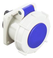 MP011095 - Industrial Pin & Sleeve Connector, MP-CEE, Socket, 2P+E, Panel Mount, Blue, IP67, 32A, 230V - MULTICOMP PRO