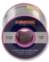 D01682 - SOLDER WIRE, SN60-PB40, 0.7MM, 500G - DURATOOL