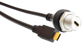 MP011934 - USB Cable, C2 Cable Type C Jack to Type C Plug, 2 m, 6.6 ft, USB 3.1, Black - MULTICOMP PRO