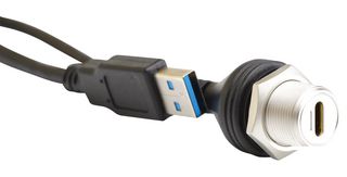 MP011935 - USB Cable, C2 Cable Type C Jack to Type A Plug, 3 m, 9.8 ft, USB 3.0, 3.1, Black - MULTICOMP PRO