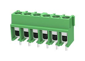 MP012003 - Wire-To-Board Terminal Block, 5 mm, 6 Ways, 20 AWG, 12 AWG, 4 mm², Screw - MULTICOMP PRO