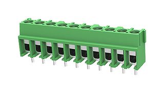 MP012007 - Wire-To-Board Terminal Block, 5 mm, 10 Ways, 20 AWG, 12 AWG, 4 mm², Screw - MULTICOMP PRO
