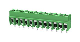 MP012009 - Wire-To-Board Terminal Block, 5 mm, 12 Ways, 20 AWG, 12 AWG, 4 mm², Screw - MULTICOMP PRO