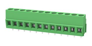 MP012020 - Wire-To-Board Terminal Block, 5.08 mm, 12 Ways, 30 AWG, 12 AWG, 2.5 mm², Screw - MULTICOMP PRO