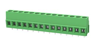 MP012021 - Wire-To-Board Terminal Block, 5.08 mm, 14 Ways, 30 AWG, 12 AWG, 2.5 mm², Screw - MULTICOMP PRO