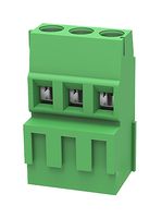 MP012038 - Wire-To-Board Terminal Block, 5 mm, 3 Ways, 28 AWG, 12 AWG, 2.5 mm², Screw - MULTICOMP PRO