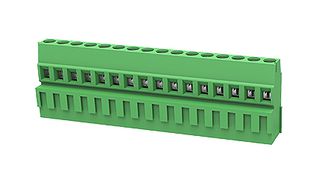 MP012041 - Wire-To-Board Terminal Block, 5 mm, 16 Ways, 28 AWG, 12 AWG, 2.5 mm², Screw - MULTICOMP PRO