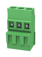 MP012043 - Wire-To-Board Terminal Block, 5.08 mm, 3 Ways, 28 AWG, 12 AWG, 2.5 mm², Screw - MULTICOMP PRO