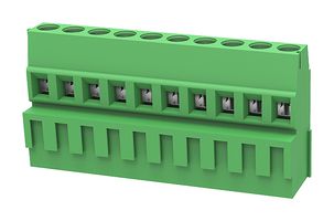 MP012048 - Wire-To-Board Terminal Block, 5.08 mm, 10 Ways, 28 AWG, 12 AWG, 2.5 mm², Screw - MULTICOMP PRO