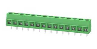 MP012057 - Wire-To-Board Terminal Block, 5 mm, 14 Ways, 26 AWG, 14 AWG, 1.5 mm², Screw - MULTICOMP PRO