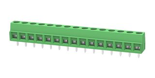 MP012058 - Wire-To-Board Terminal Block, 5 mm, 15 Ways, 26 AWG, 14 AWG, 1.5 mm², Screw - MULTICOMP PRO