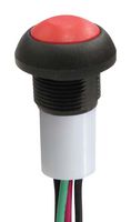 MPP12-6B205MM1CAS05L03-S001 - Pushbutton Switch, Red-Illuminated, MP Pushbutton Switches Round-Flat, 13.6 mm, SPST, Off-(On) - MULTICOMP PRO
