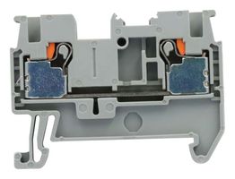 MP012091 - DIN Rail Mount Terminal Block, 2 Ways, 26 AWG, 12 AWG, 2.5 mm², Push In, 24 A - MULTICOMP PRO