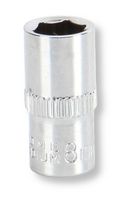 MP14-CRV08 - Socket, Hex, 8mm, 1/4" Drive Size, Chrome Vanadium, DIN3120 - MULTICOMP PRO
