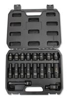 MP12-SS23163A - Impact Socket Set, 18Pcs of 10/12/13/14/15/17/19/21/22/24mm Socket Drives 1/2" and Extension Bar - MULTICOMP PRO