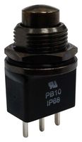 MP-PB10-CBB2QE-4 - Pushbutton Switch, 11.9 mm, SPDT, On-(Off), Round, Black - MULTICOMP PRO