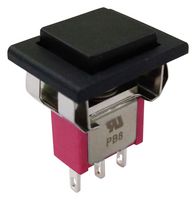 MP-PB8-AE221QE-1 - Pushbutton Switch, SPDT, On-(Off), Square, Black - MULTICOMP PRO