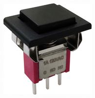 MP-PB8-AE222QE-1 - Pushbutton Switch, SPDT, On-(Off), Square, Black - MULTICOMP PRO