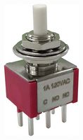 MP-PB8-BB00A2QE-1 - Pushbutton Switch, DPDT, On-(Off), Round Plunger - MULTICOMP PRO