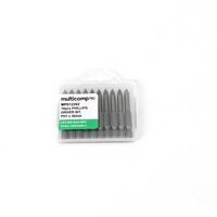 MP012262 - Phillips Bit, 10 Pieces of Phillips Driver Bits, PH1, 50mm, S2 - MULTICOMP PRO