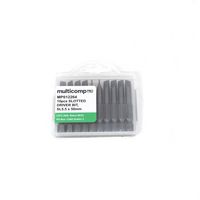 MP012264 - Slotted Bit, 10 Pieces of Slotted Driver Bits, SL5.5, 50mm, S2 - MULTICOMP PRO