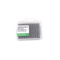 MP012268 - Hex Bit, 10 Pieces of Hex Driver Bits, H6, 50mm, S2 - MULTICOMP PRO