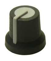MP-CL170825FR - Knob, Gray, D Shaft, 16.2 mm, PP (Polypropylene), Round with Indicator Line, 6 mm, MP Knobs Series - MULTICOMP PRO
