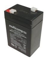 MP6-4.5 - Rechargeable Battery, 6 V, Lead Acid, 4.5 Ah, Quick Connect, 1 - MULTICOMP PRO