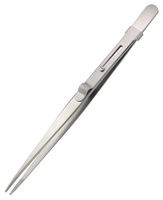 MP012539 - Tweezer, Locking, Straight, Flat, 160 mm Overall Length, Stainless Steel - MULTICOMP PRO