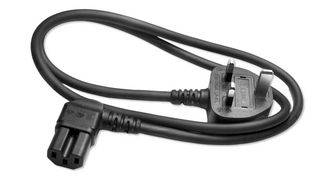 GW-151829 - Mains Power Cord, 90° BS 1363A Plug to 90° IEC 60320-1 C15, 1 m, 10 A, 250 V, Black - MULTICOMP PRO