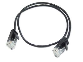 MP013144 - Ethernet Cable, Cat6a, RJ45 Plug to RJ45 Plug, UTP (Unshielded Twisted Pair), Black, 500 mm - MULTICOMP PRO