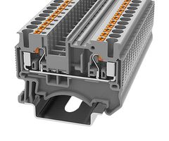 MP012888 - DIN Rail Mount Terminal Block, 2 Ways, 26 AWG, 12 AWG, 2.5 mm², Push In, 24 A - MULTICOMP PRO