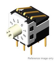 MP-R7V3-16RA-V-B - Rotary Coded Switch, Cross Head, MP Rotary Switches, Through Hole, Right Angle, 16 Position, 24 VDC - MULTICOMP PRO