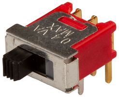 MP5FS1S102M6RES - Slide Switch, Subminiature, SPDT, On-None-On, Through Hole, Right Angle, MP Slide Switches, 20 V - MULTICOMP PRO