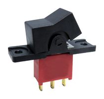 MP3AS1R102M1RES - Rocker Switch, Sealed, On-None-On, SPDT, Non Illuminated, Panel Mount, Black - MULTICOMP PRO