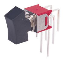 MP4MD3R102M7QES - Rocker Switch, Subminiature, On-Off-On, DPDT, Non Illuminated, Through Hole, Black - MULTICOMP PRO