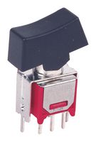 MP4MD1R102VS2QES - Rocker Switch, Subminiature, On-None-On, DPDT, Non Illuminated, Through Hole, Black - MULTICOMP PRO