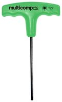 MP013218 - Torx Key, T27, T - Handle, Black, Chrome Vanadium Steel - MULTICOMP PRO