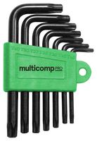 MP013235 - Torx Key Set, T10/T15/T20/T25/T27/T30/T40, L Shape, Steel, 7 Pieces - MULTICOMP PRO