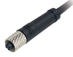MP013723 - Sensor Cable, 1A, Black, M5 Receptacle, Free End, 4 Positions, 1 m, 3.3 ft, MP LEV connectors - MULTICOMP PRO