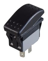 MPX5-154ANN-NABB-1NN-S - Rocker Switch, IP67, (On)-On, SPDT, Non Illuminated, Panel, Snap-In, Black - MULTICOMP PRO
