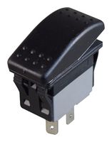 MPX5-214BNN-NABA-1NN-S - Rocker Switch, IP67, On-Off, DPST-NO, Non Illuminated, Panel, Snap-In, Black - MULTICOMP PRO