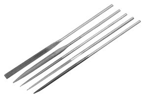 MP011903 - Needle File Set, Hand, Half Round, Round, Triangular, Square, 3mm Diameter, 160mm Length, 5 Pieces - MULTICOMP PRO